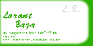 lorant baza business card